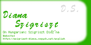 diana szigriszt business card